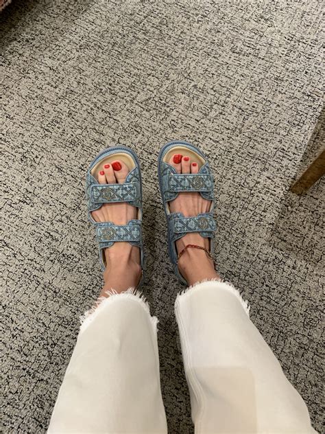 chanel sandals denim|Chanel dad sandals 2020 price.